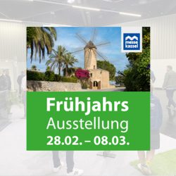 Hinweis und Logo zur Frühjahrs-Ausstellung der Messe Kassel im März 2026